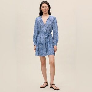 Rebecca Taylor women's delft fleur silk mini dress size xl fit‎ and flare NWT